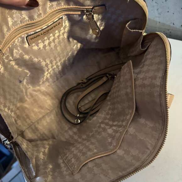 Karl Lagerfeld Blush Pink Leather Bag - Picture 6 of 12